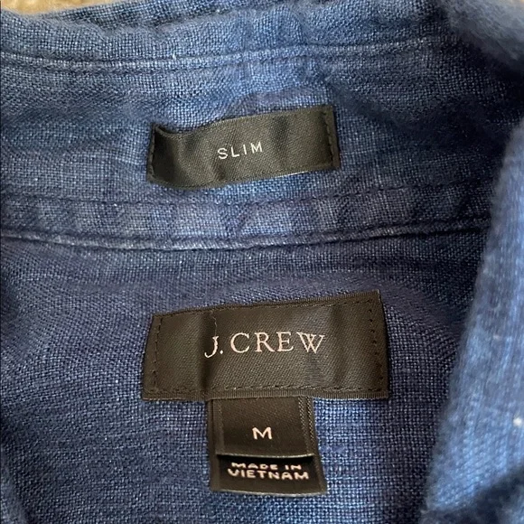 J. Crew Mens Irish Linen Ling Sleeve Button-Down Shirt - Picture 5 of 5